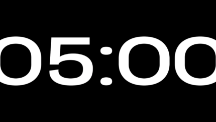 Cuenta Regresiva Umbral de 5 Minutos con Fondo Transparente 4K - Black