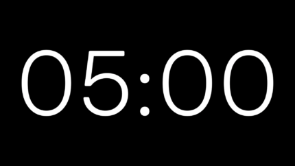Cuenta Regresiva Prisma de 5 Minutos con Fondo Transparente 4K - Black