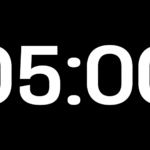 Cuenta Regresiva Destello de 5 Minutos con Fondo Transparente 4K - Black