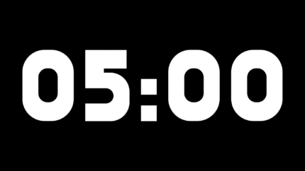 Fondo Transparente Horizonte — Cuenta Regresiva de 5 Minutos sin Fondo - Black