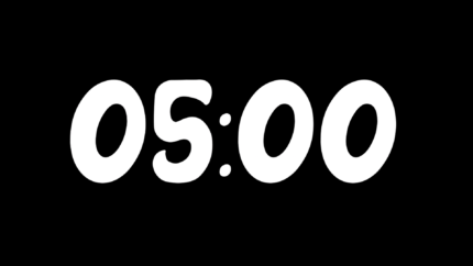 Fondo Transparente Nexo — Cuenta Regresiva de 5 Minutos sin Fondo - Black