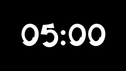 Fondo Transparente Elevación — Cuenta Regresiva de 5 Minutos sin Fondo - Black