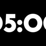 Fondo Transparente Resplandor — Cuenta Regresiva de 5 Minutos sin Fondo - Black