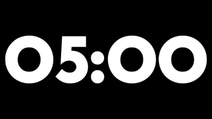 Fondo Transparente Resplandor — Cuenta Regresiva de 5 Minutos sin Fondo - Black