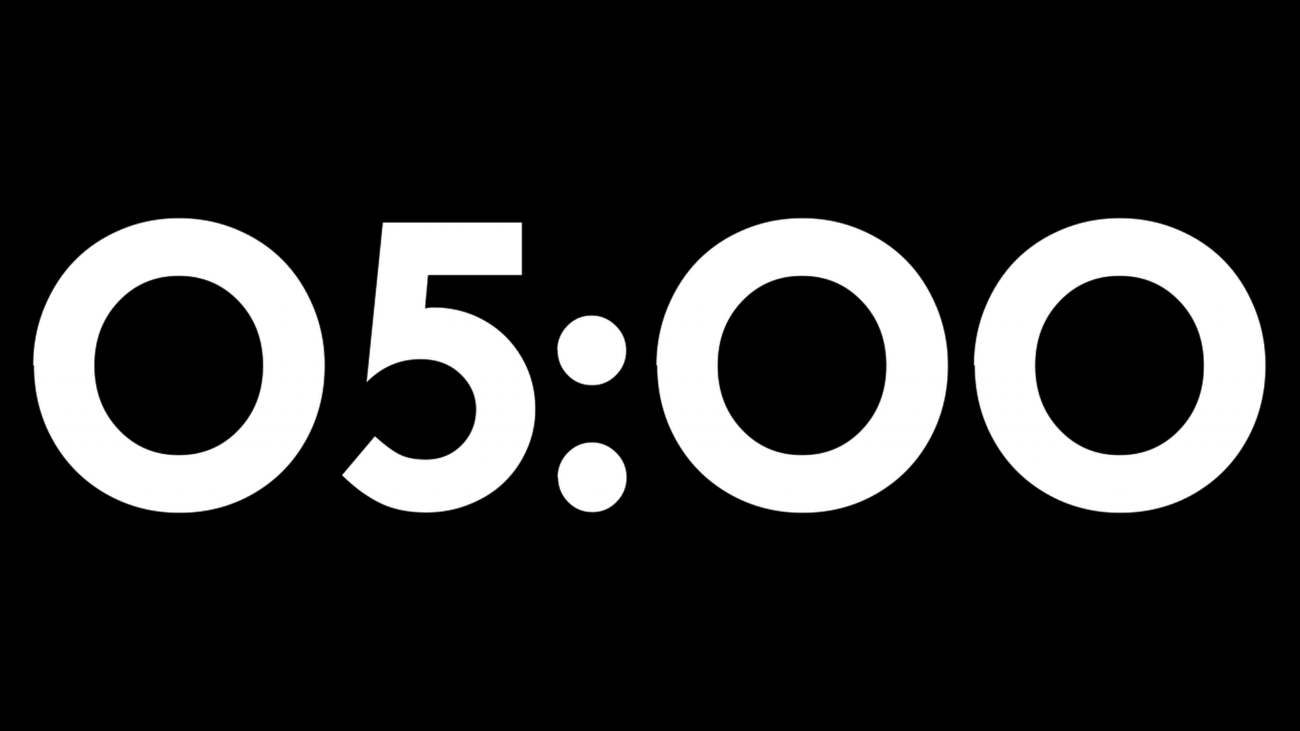 Fondo Transparente Órbita — Cuenta Regresiva de 5 Minutos sin Fondo - Black