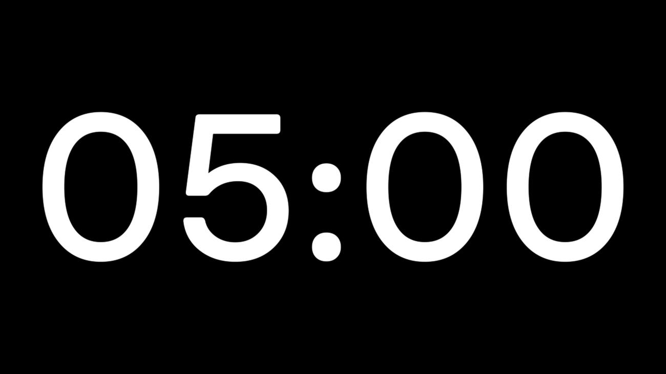 Cuenta Regresiva Nexo de 5 Minutos con Fondo Transparente 4K - Black