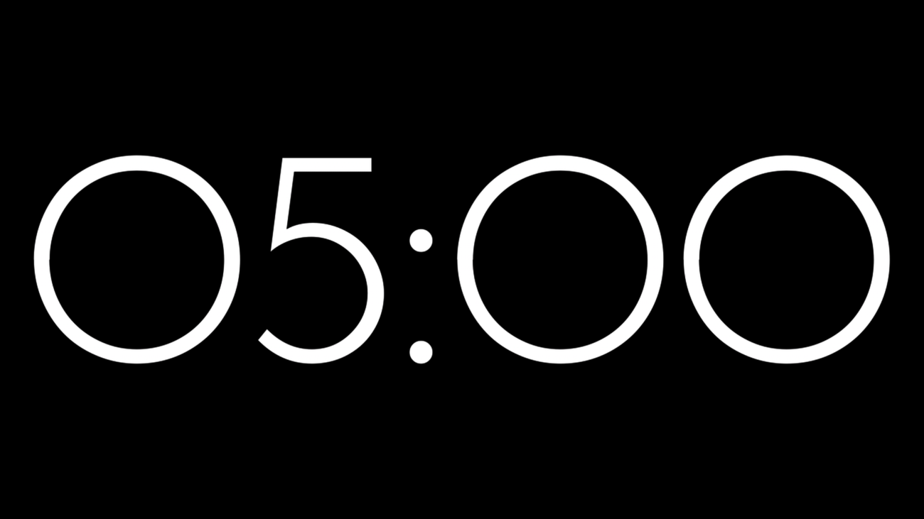 Fondo Transparente Lumen — Cuenta Regresiva de 5 Minutos sin Fondo - Black