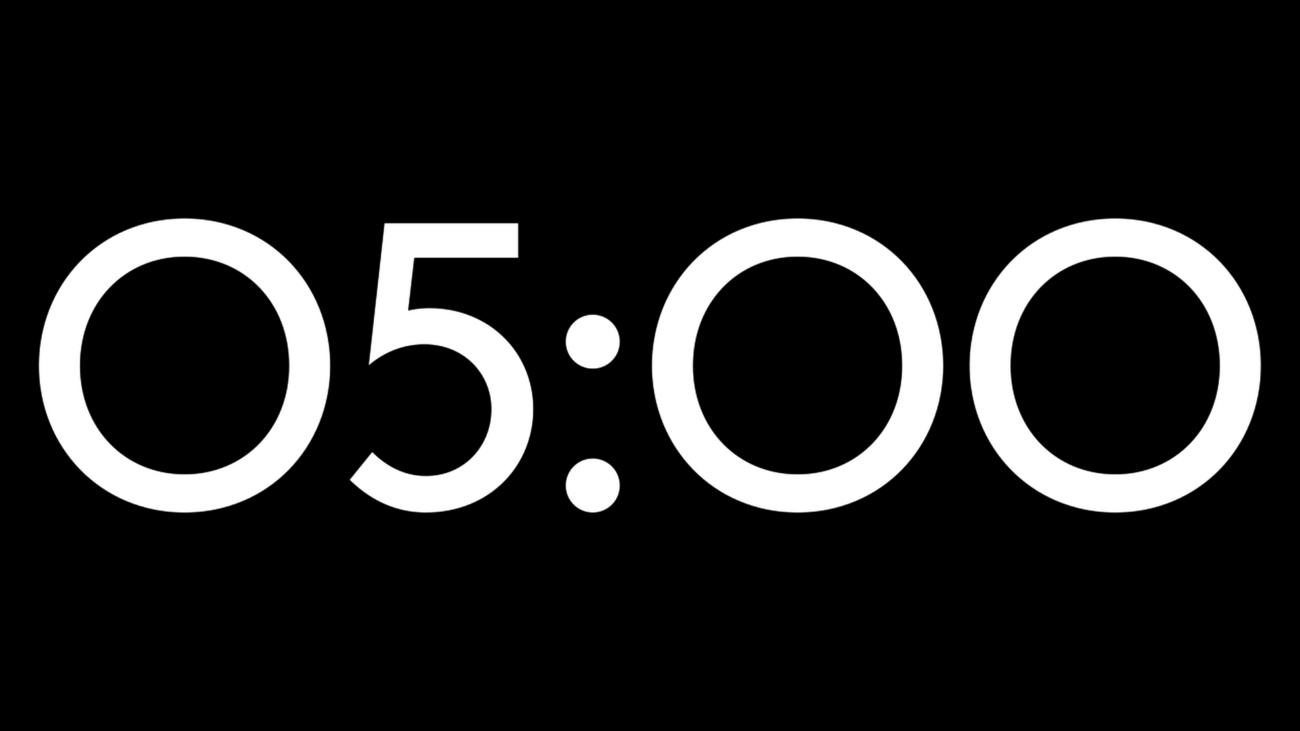 Fondo Transparente Armonía — Cuenta Regresiva de 5 Minutos sin Fondo - Black