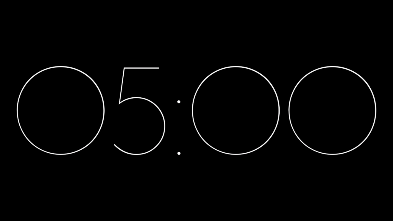 Fondo Transparente Travesía — Cuenta Regresiva de 5 Minutos sin Fondo - Black