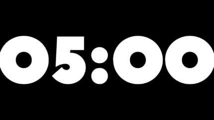 Fondo Transparente Brío — Cuenta Regresiva de 5 Minutos sin Fondo - Black