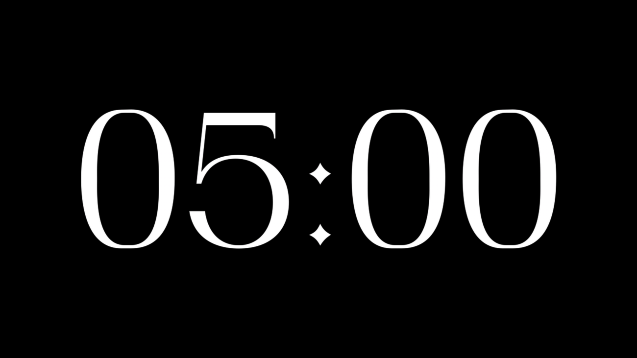 Fondo Transparente Ágora — Cuenta Regresiva de 5 Minutos sin Fondo - Black