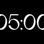 Fondo Transparente Círculo — Cuenta Regresiva de 5 Minutos sin Fondo - Black