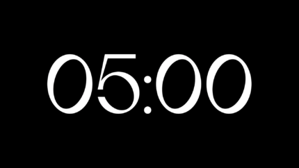 Fondo Transparente Círculo — Cuenta Regresiva de 5 Minutos sin Fondo - Black