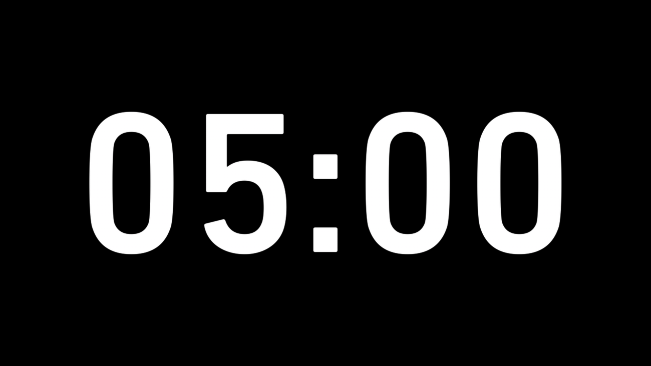 Fondo Transparente Raíz — Cuenta Regresiva de 5 Minutos sin Fondo - Black
