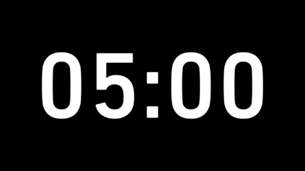 Fondo Transparente Raíz — Cuenta Regresiva de 5 Minutos sin Fondo - Black