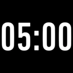 Fondo Transparente Enfoque — Cuenta Regresiva de 5 Minutos sin Fondo - Black