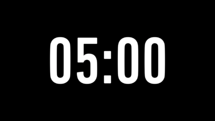 Fondo Transparente Enfoque — Cuenta Regresiva de 5 Minutos sin Fondo - Black