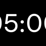 Cuenta Regresiva Elevación de 5 Minutos con Fondo Transparente 4K - Black