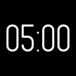 Fondo Transparente Destello — Cuenta Regresiva de 5 Minutos sin Fondo - Black