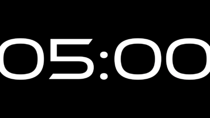 Elevación Alpha Channel: Cuenta Regresiva de 5 Minutos en Alta Resolución - Black