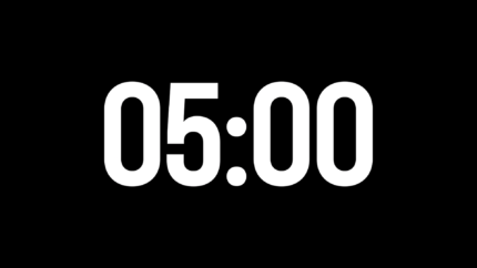 Claridad Alpha Channel: Cuenta Regresiva de 5 Minutos en Alta Resolución - Black