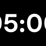 Cuenta Regresiva Pulso de 5 Minutos con Fondo Transparente 4K - Black