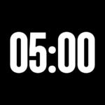 Órbita Alpha Channel: Cuenta Regresiva de 5 Minutos en Alta Resolución - Black