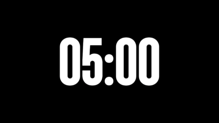 Órbita Alpha Channel: Cuenta Regresiva de 5 Minutos en Alta Resolución - Black