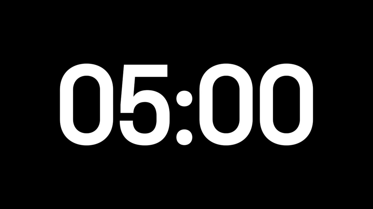 Lumen Alpha Channel: Cuenta Regresiva de 5 Minutos en Alta Resolución - Black
