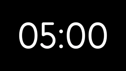 Armonía Alpha Channel: Cuenta Regresiva de 5 Minutos en Alta Resolución - Black