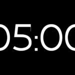 Travesía Alpha Channel: Cuenta Regresiva de 5 Minutos en Alta Resolución - Black