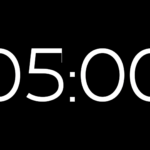 Brío Alpha Channel: Cuenta Regresiva de 5 Minutos en Alta Resolución - Black