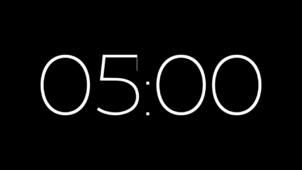 Ágora Alpha Channel: Cuenta Regresiva de 5 Minutos en Alta Resolución - Black