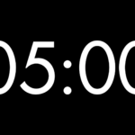 Círculo Alpha Channel: Cuenta Regresiva de 5 Minutos en Alta Resolución - Black