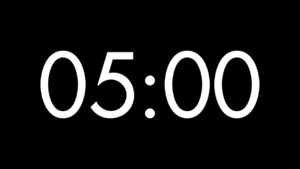 Círculo Alpha Channel: Cuenta Regresiva de 5 Minutos en Alta Resolución - Black