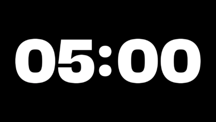 Raíz Alpha Channel: Cuenta Regresiva de 5 Minutos en Alta Resolución - Black