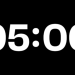 Enfoque Alpha Channel: Cuenta Regresiva de 5 Minutos en Alta Resolución - Black