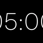 Cuenta Regresiva Claridad de 5 Minutos con Fondo Transparente 4K - Black