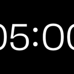 Vínculo Alpha Channel: Cuenta Regresiva de 5 Minutos en Alta Resolución - Black