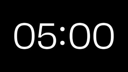 Vínculo Alpha Channel: Cuenta Regresiva de 5 Minutos en Alta Resolución - Black