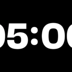 Umbral Alpha Channel: Cuenta Regresiva de 5 Minutos en Alta Resolución - Black