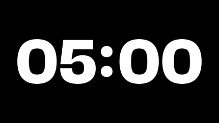 Umbral Alpha Channel: Cuenta Regresiva de 5 Minutos en Alta Resolución - Black