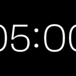 Destello Alpha Channel: Cuenta Regresiva de 5 Minutos en Alta Resolución - Black