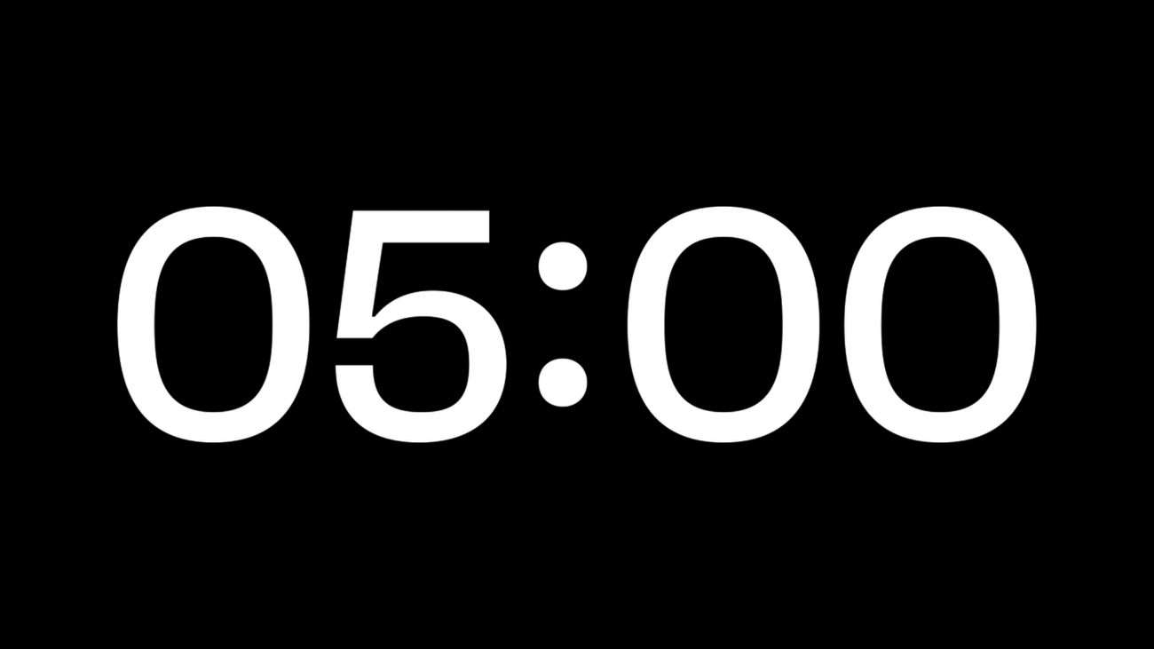 Cuenta Regresiva Aurora de 5 Minutos con Canal Alpha para ProPresenter - Black