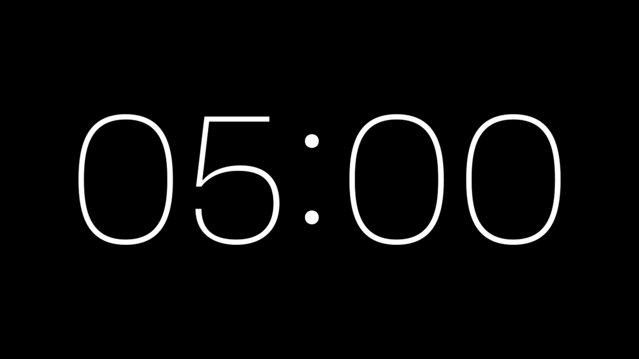 Cuenta Regresiva Prisma de 5 Minutos con Canal Alpha para ProPresenter - Black