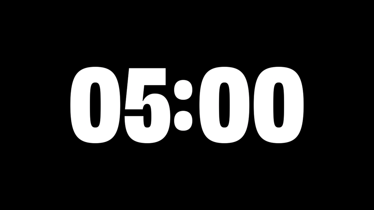 Cuenta Regresiva Nexo de 5 Minutos con Canal Alpha para ProPresenter - Black