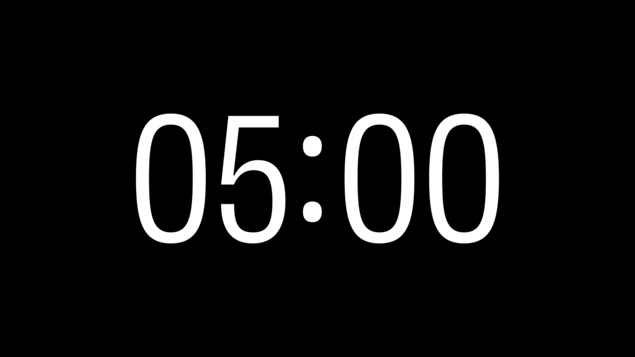 Cuenta Regresiva Pulso de 5 Minutos con Canal Alpha para ProPresenter - Black