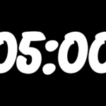 Cuenta Regresiva Resplandor de 5 Minutos con Fondo Transparente 4K - Black