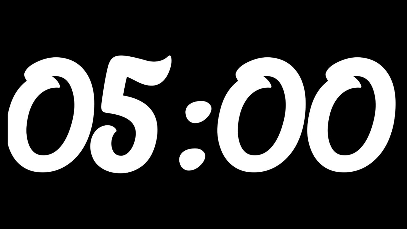 Cuenta Regresiva Órbita de 5 Minutos con Fondo Transparente 4K - Black