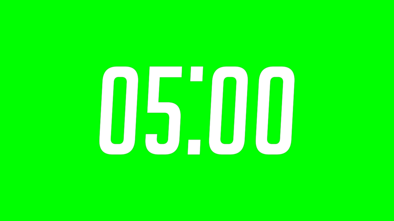 Cuenta Regresiva Armonía de 5 Minutos con Fondo Transparente 4K - Green